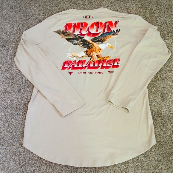 Under Armour Project Rock "Iron Paradise" Long Sleeve Shirt Men's Size Small - Picture 2 of 7